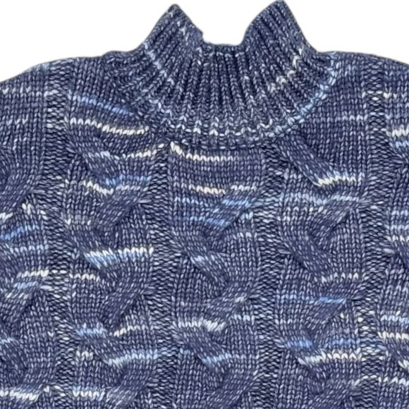 a.n.a. Women's Pullover Mock Neck Warm Cozy Blue Grey Knit Sweater Size XXL NWT - Picture 3 of 10